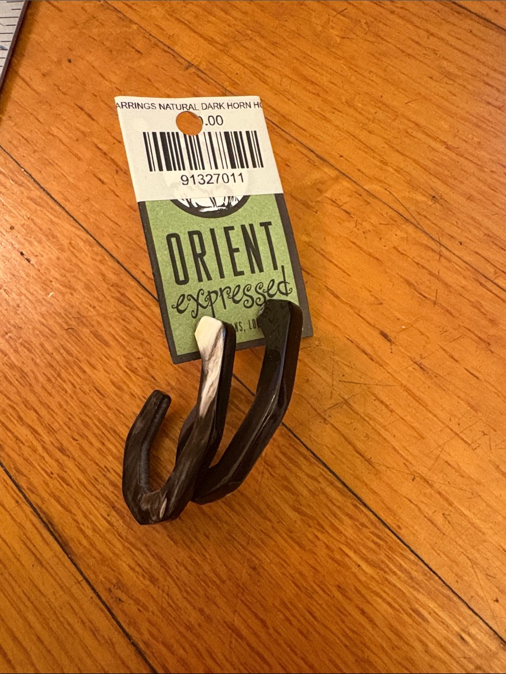 NWT Natural Dark Horn Earrings